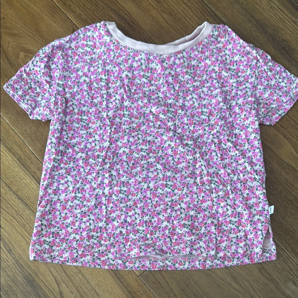 GAP Kids Pink and White Floral Tee